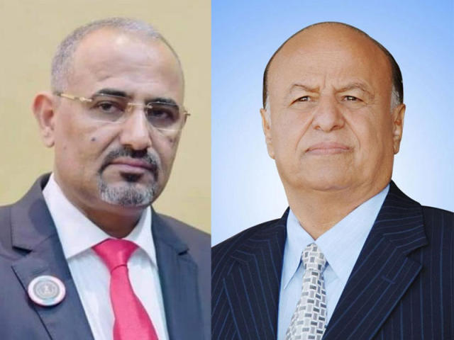 تفاصيل مكالمة هاتفية بين الرئيس هادي ورئيس الانتقالي