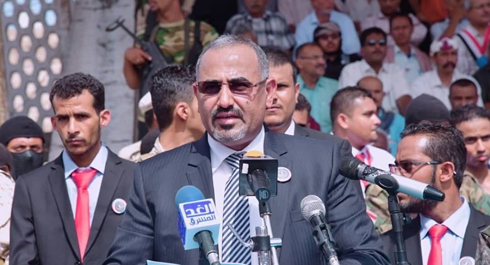 الزبيدي يكشف عن دعم عسكري للانتقالي من التحالف العربي