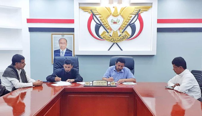 بن عديو يوقع عقد تنفيذ المرحلة الأولى من تشجير مدينة عتق شبوة