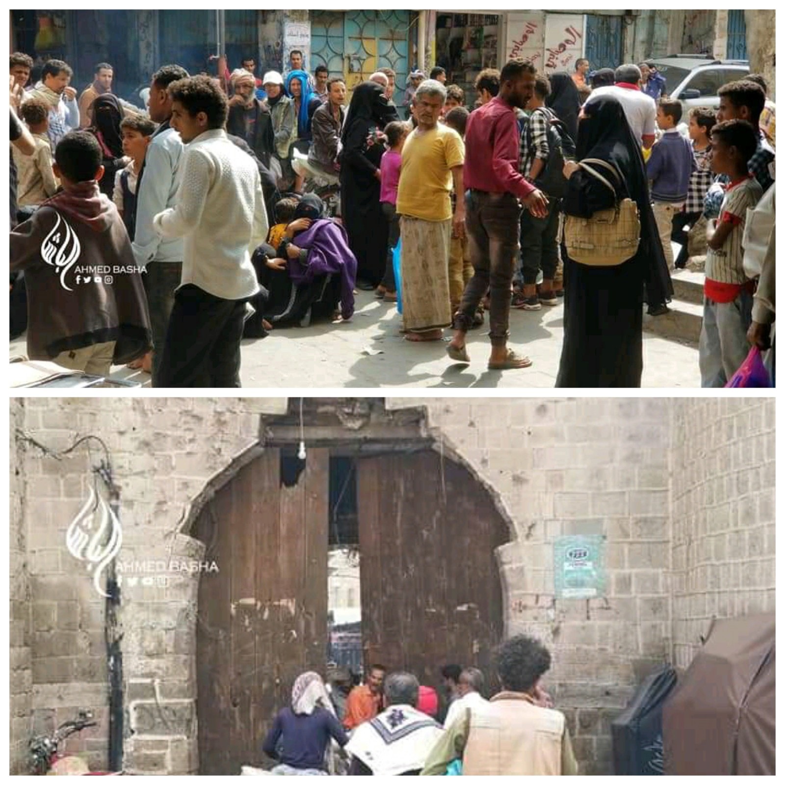 شاهد.. امرأة تغلق باب موسى الأثري في تعز ومصدر يكشف أبرز مطالبها
