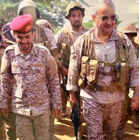 قيادة القوات المشتركة للتحالف تزور ألوية العروبة بمحور مران صعدة