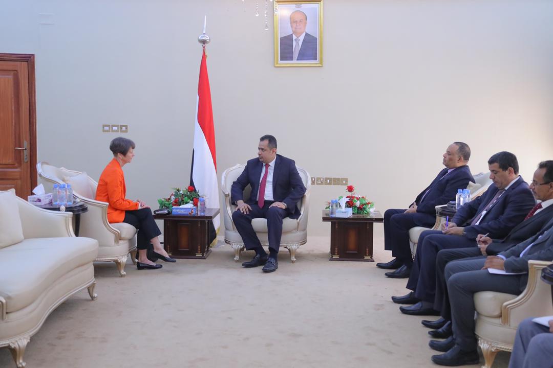 في استقباله لسفيرة ألمانيا ..معين يؤكد اصرار المليشيا على إفشال جهود الحل السياسي
