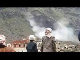 شاهد بالفيديو ..انهيار هو الأكبر في جبل بالحيمة في صنعاء والسكان يناشدون لإنقاذهم قبل حلول كارثة 