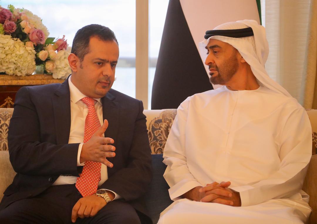 رئيس الوزراء يناقش مع ولي عهد أبوظبي المستجدات على الساحة اليمنية 