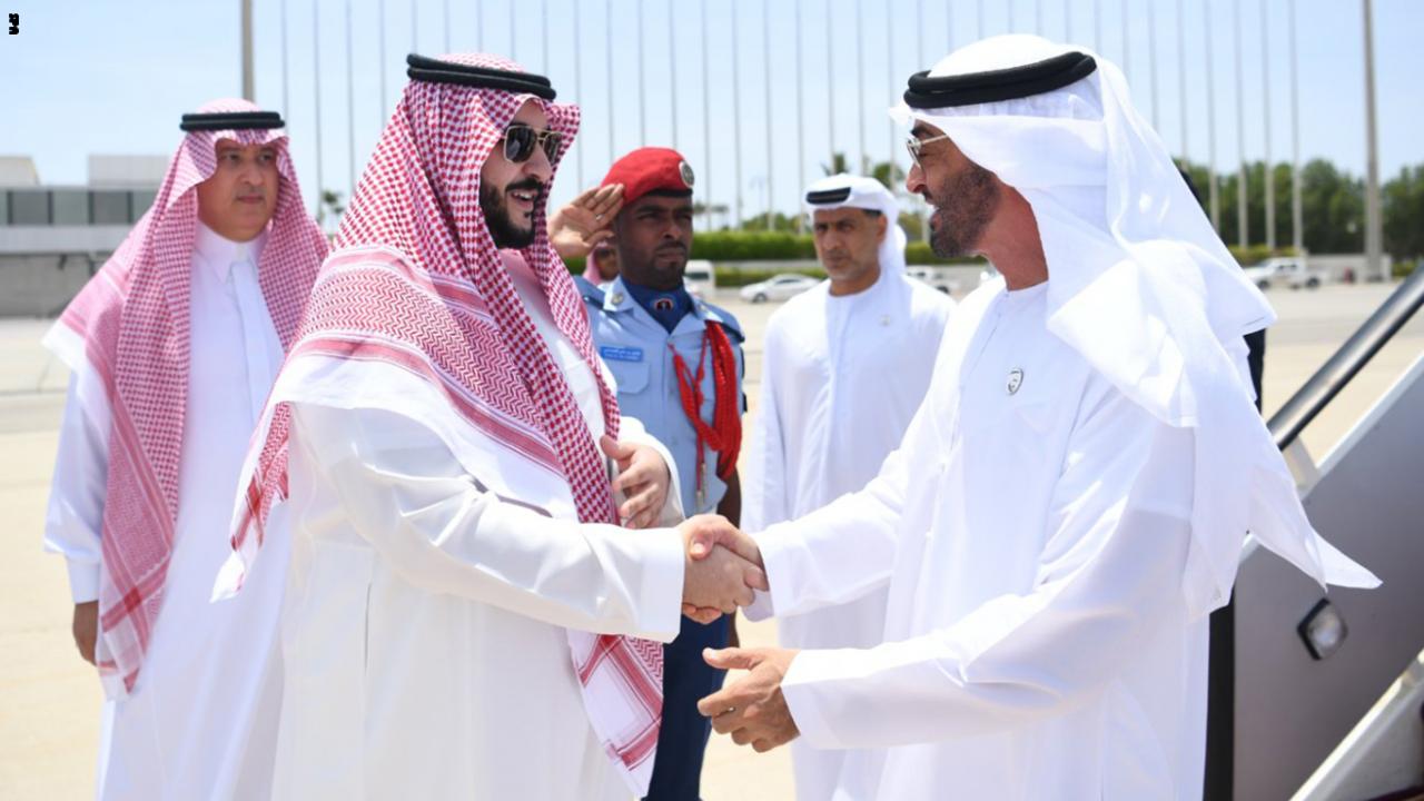 محمد بن زايد يصل السعودية عقب ساعات من لقاء الرئيس هادي بالملك سلمان"صور"
