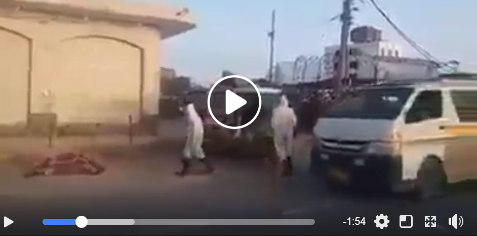 فيديو جديد للمصاب بكورونا الذي سقط في شارع بصنعاء وأخذته الطواقم الطبية(شاهد)